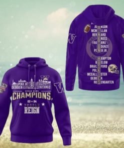 2024 Sugar Bowl Champions Washington Huskies Purple Reign Hoodie 3D