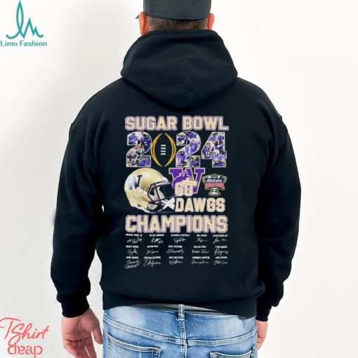 2024 Sugar Bowl Go Dawgs Champions University Of Washington Signatures Shirt