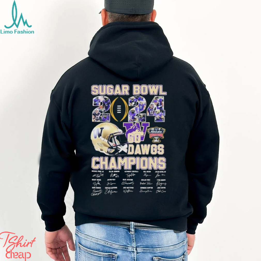 2024 Sugar Bowl Go Dawgs Champions University Of Washington Signatures Shirt 2024 Sugar Bowl Go Dawgs Champions University Of Washington Signatures Shirt