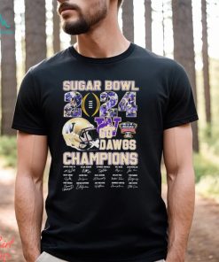 2024 Sugar Bowl Go Dawgs Champions University Of Washington Signatures Shirt