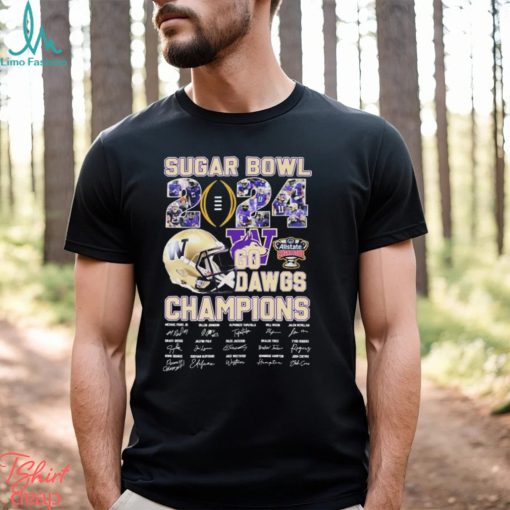 2024 Sugar Bowl Go Dawgs Champions University Of Washington Signatures Shirt