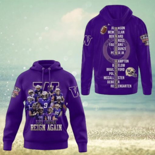 2024 Washington Huskies Sugar Bowl Champions Hoodie Football 3D