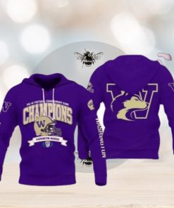 2024 Washington Huskies Sugar Bowl Champions Purple Reign Hoodie 3D