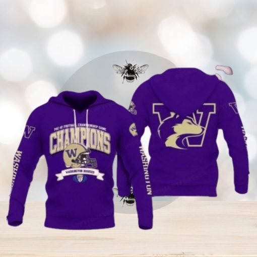 2024 Washington Huskies Sugar Bowl Champions Purple Reign Hoodie 3D
