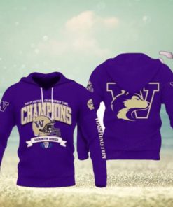 2024 Washington Huskies Sugar Bowl Champions Purple Reign Hoodie 3D