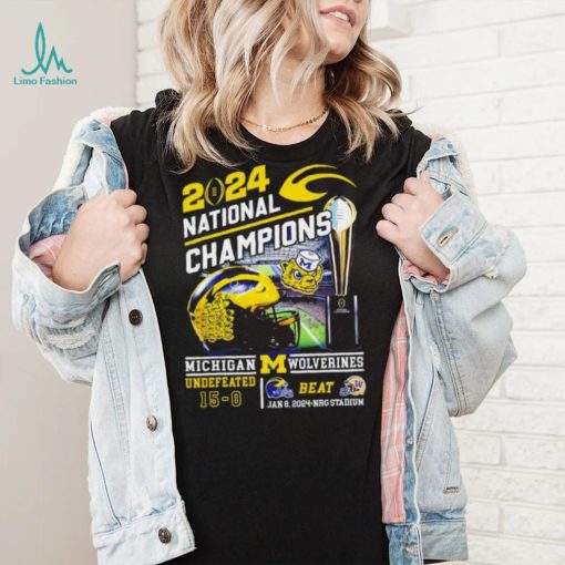 2024 national champions Michigan Wolverines undefeated beat Washington Huskies 15 0 shirt