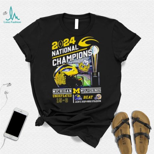 2024 national champions Michigan Wolverines undefeated beat Washington Huskies 15 0 shirt