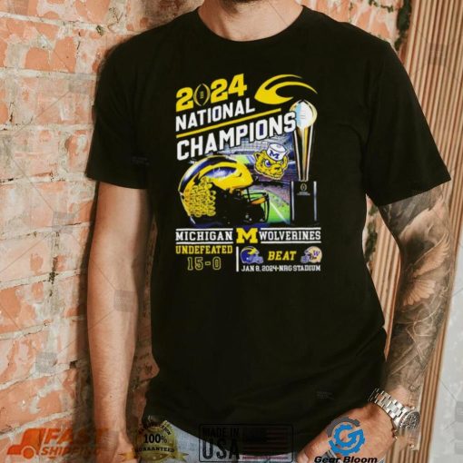 2024 national champions Michigan Wolverines undefeated beat Washington Huskies 15 0 shirt