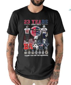 23 Years 2000 2023 Tom Brady Thank You For The Memories Shirt