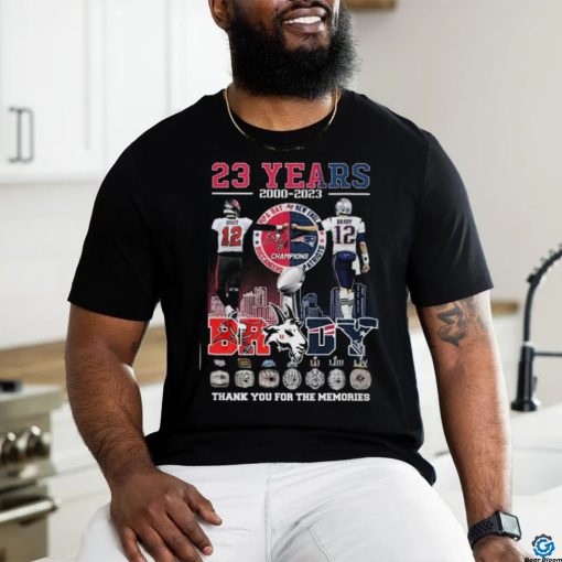 23 Years 2000 2023 Tom Brady Thank You For The Memories Shirt