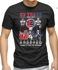 23 Years 2000 2023 Tom Brady Thank You For The Memories Shirt