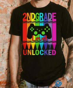 2nd Grade Level Unlocked Funny Gamer Shirt Back To School Crayons T Shirt