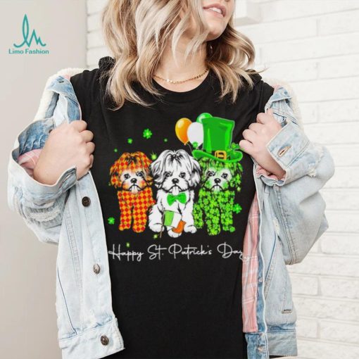 3 Shih Tzu Happy St Patrick’s Day shirt