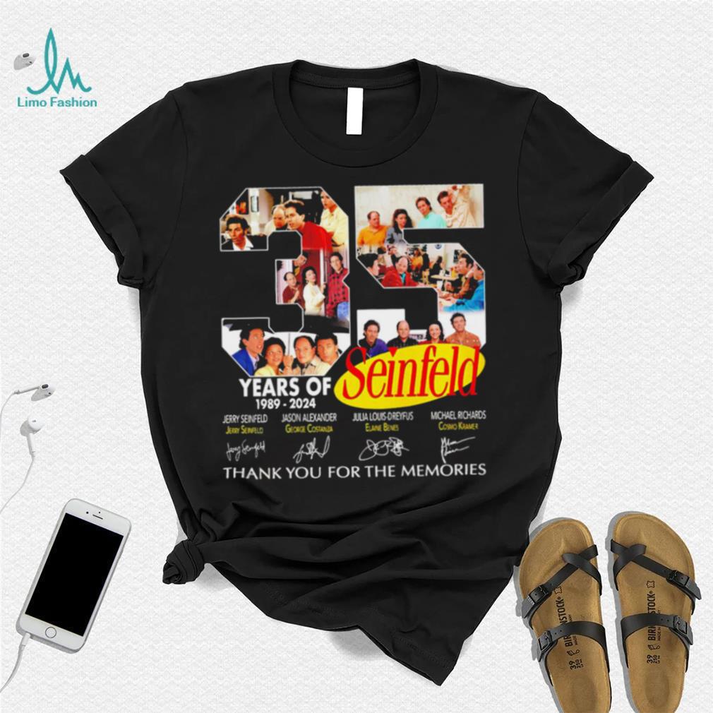 35 years of Seinfeld 1989 2024 thank you for the memories signatures shirt 35 years of Seinfeld 1989 2024 thank you for the memories signatures shirt