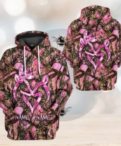 3D Deer Hunting Couple Custom Name Tshirt Hoodie Apparel