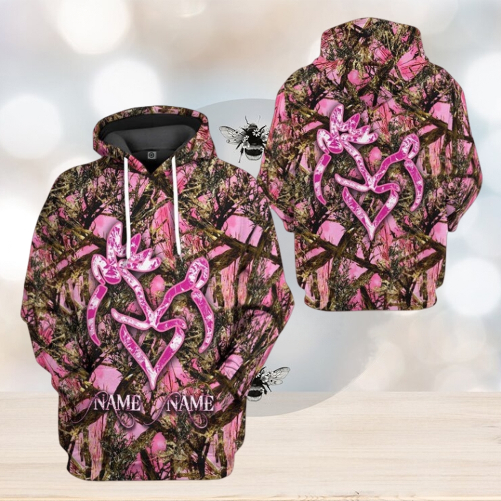 3D Deer Hunting Couple Custom Name Tshirt Hoodie Apparel 3D Deer Hunting Couple Custom Name Tshirt Hoodie Apparel