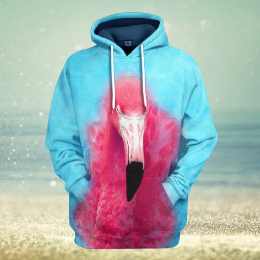 3D Flamingo Blue Hoodie