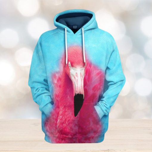 3D Flamingo Blue Hoodie