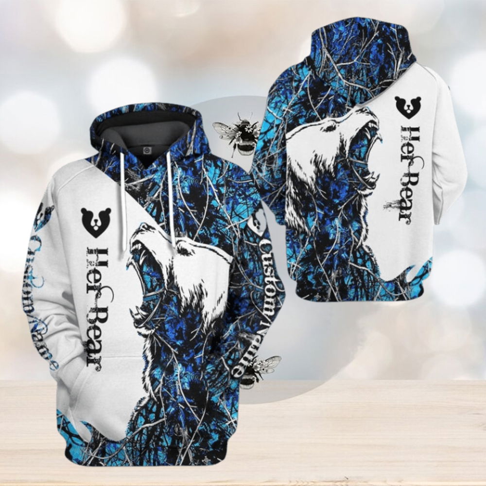 3D Her Bear And His Honey Custom Name Tshirt Hoodie Apparel 3D Her Bear And His Honey Custom Name Tshirt Hoodie Apparel