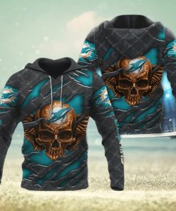 3D Skull Miami Dolphins Hoodies Cheap