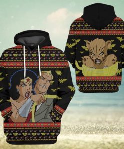 3D Ugly Woder woman Yelling At Cheetah Custom Hoodie Apparel