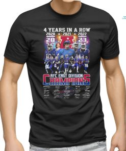 4 Years In A Row Afc East Division Champions Shirt