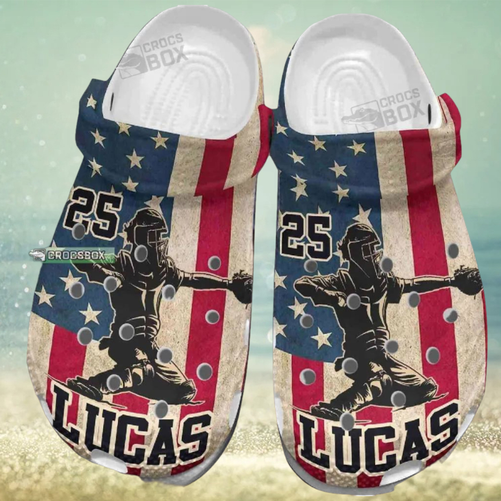 4Th Of July Usa Flag Baseball Crocs 4Th Of July Usa Flag Baseball Crocs