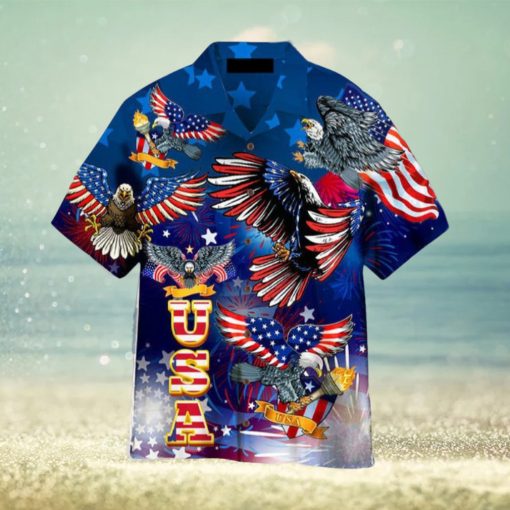 4th Of July Independence Day Eagles Hawaiian Shirt Aloha For Men And Women