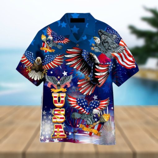 4th Of July Independence Day Eagles Hawaiian Shirt Aloha For Men And Women