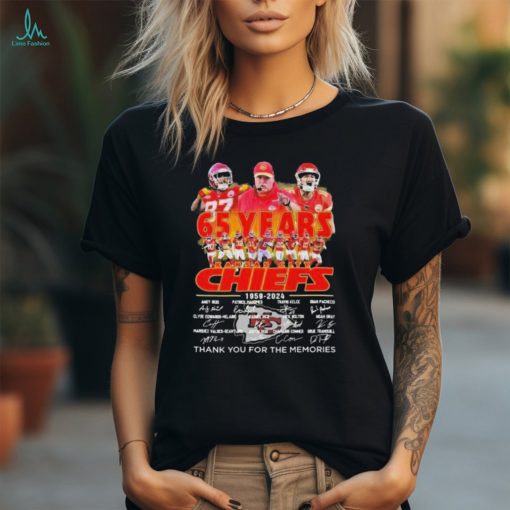65 Years Kansas City Chiefs 1959 2024 Thank You For The Memories signatures t shirt