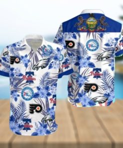 76Ers Phillies Philadelphia Eagles Hawaiian Shirt Best Beach Gift