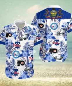 76ers Phillies Philadelphia Eagles Hawaiian Shirt Best Beach Gift