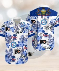 76ers Phillies Philadelphia Eagles Hawaiian Shirt Best Beach Gift