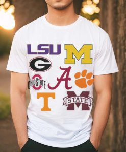8 Teams Have Ever Been Ranked Number 1 in The College Football Playoff Rankings Logo Shirts