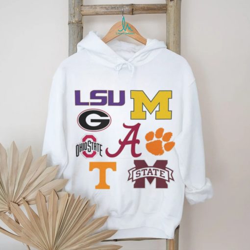 8 Teams Have Ever Been Ranked Number 1 in The College Football Playoff Rankings Logo Shirts