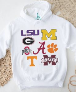 8 Teams Have Ever Been Ranked Number 1 in The College Football Playoff Rankings Logo Shirts