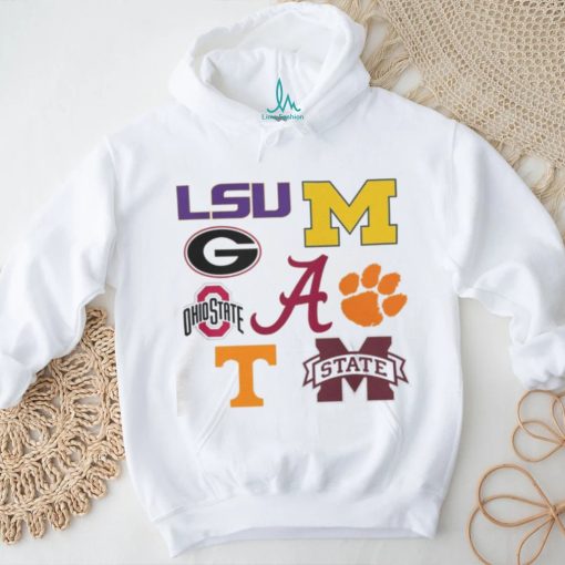 8 Teams Have Ever Been Ranked Number 1 in The College Football Playoff Rankings Logo Shirts