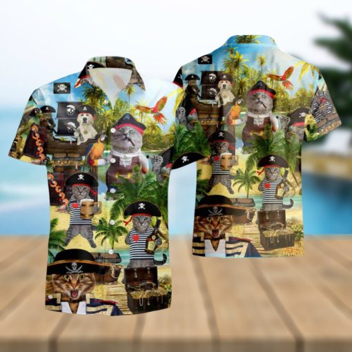 A Pirate Give Meowl Yar Gold Hawaiian Shirt And Short