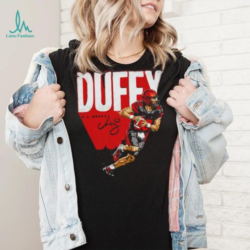 A. J. Duffy number 10 San Diego State Aztecs football action pose signature shirt