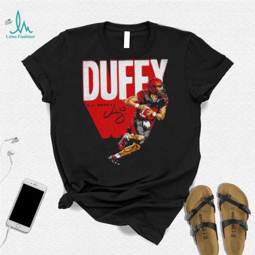 A. J. Duffy number 10 San Diego State Aztecs football action pose signature shirt