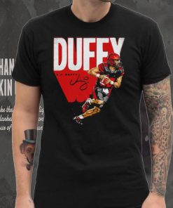 A. J. Duffy number 10 San Diego State Aztecs football action pose signature shirt