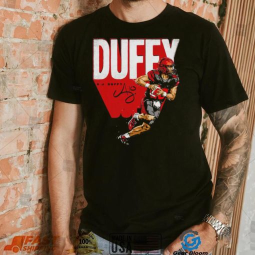 A. J. Duffy number 10 San Diego State Aztecs football action pose signature shirt