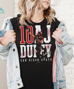 A. J. Duffy number 10 San Diego State Aztecs football player name signature shirt