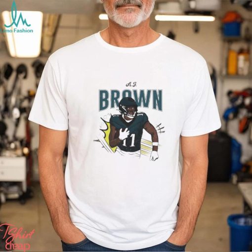 A.j. brown heavyweight cartoon T shirt
