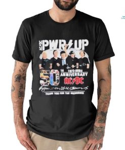 ACDC Pwrup 50th Anniversary 1973 – 2023 Signatures Thank You For The Memories shirt