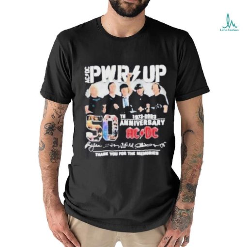 ACDC Pwrup 50th Anniversary 1973 – 2023 Signatures Thank You For The Memories shirt