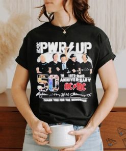 ACDC Pwrup 50th Anniversary 1973 – 2023 Signatures Thank You For The Memories shirt