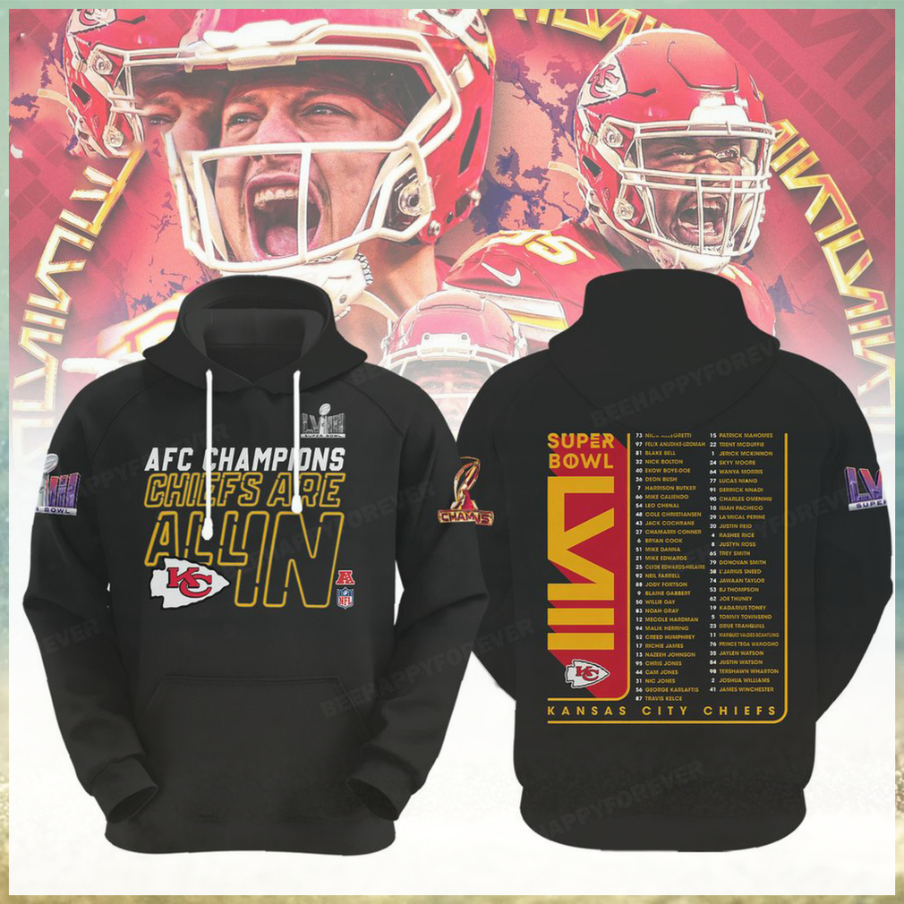 AFC Champions Kansas City Chiefs Are All In Super Bowl LVIII Hoodie AFC Champions Kansas City Chiefs Are All In Super Bowl LVIII Hoodie