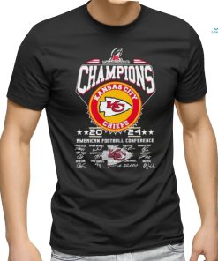 AFC Championship American Football Conference Champions 2024 Kansas City Chiefs Signatures Shirt