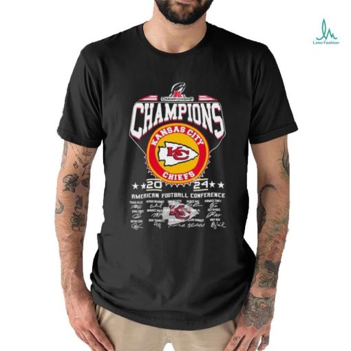 AFC Championship American Football Conference Champions 2024 Kansas City Chiefs Signatures Shirt